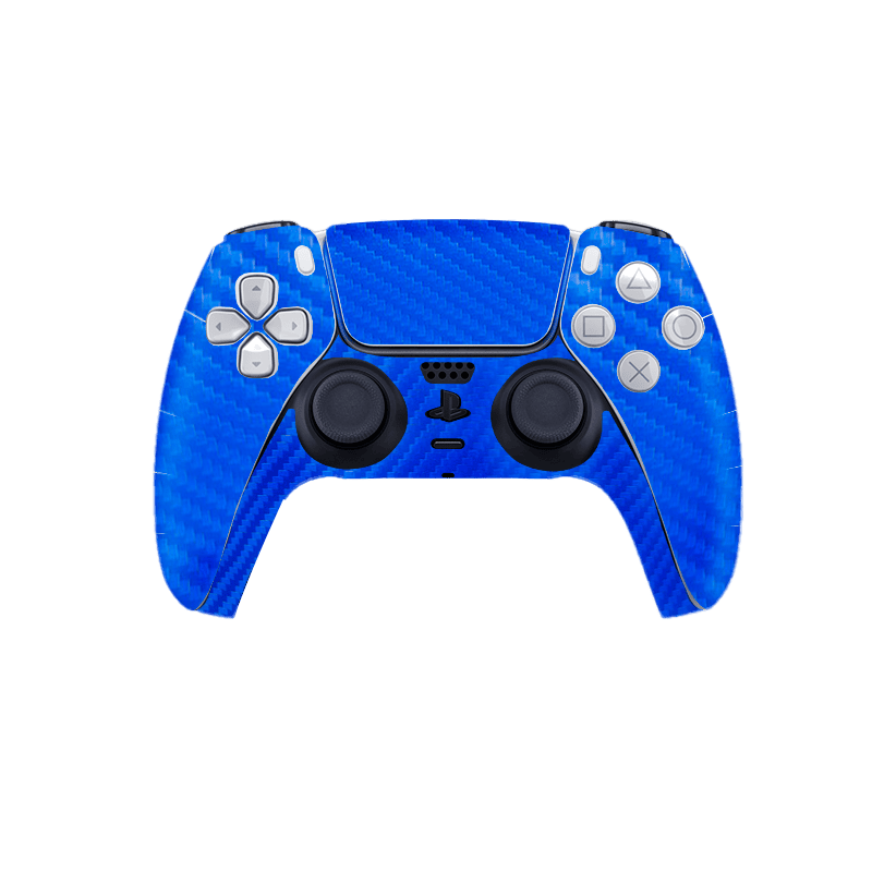 Fibra Carbono Azul Skin Playstation 5 Slim