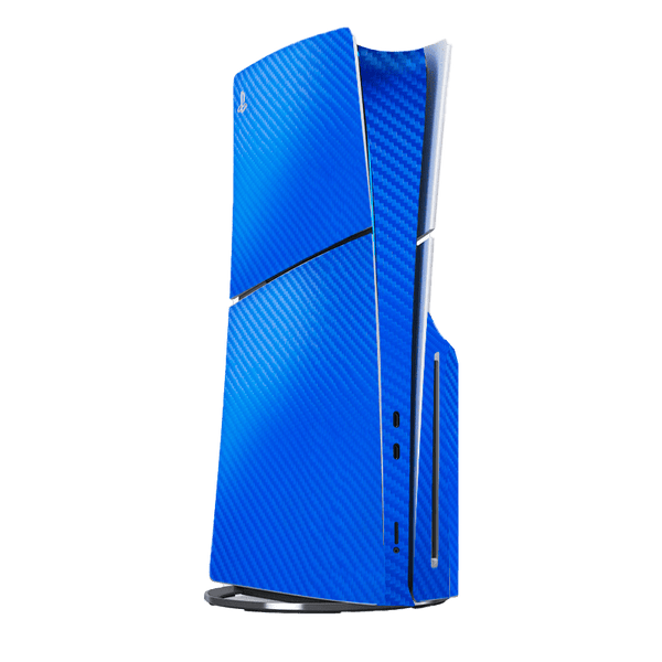 Fibra Carbono Azul Skin Playstation 5 Slim