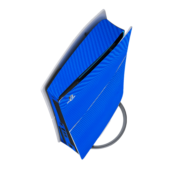 Fibra Carbono Azul Skin Playstation 5 Slim