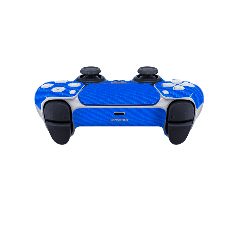 Fibra Carbono Azul Skin Playstation 5 Slim