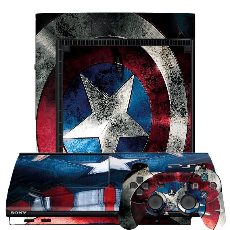 Capitan America Skin Playstation 3 Super Slim Xonebrand