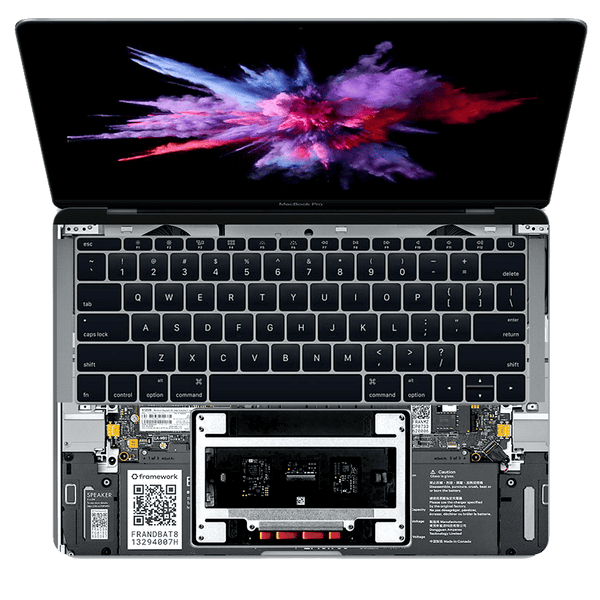 Capa de couro preta desmontável para Mackbook Pro 16