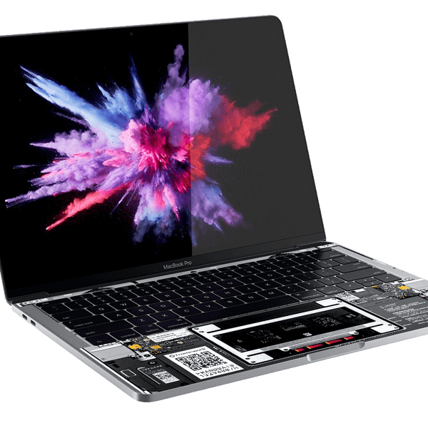 Capa de couro preta desmontável para Mackbook Pro 16