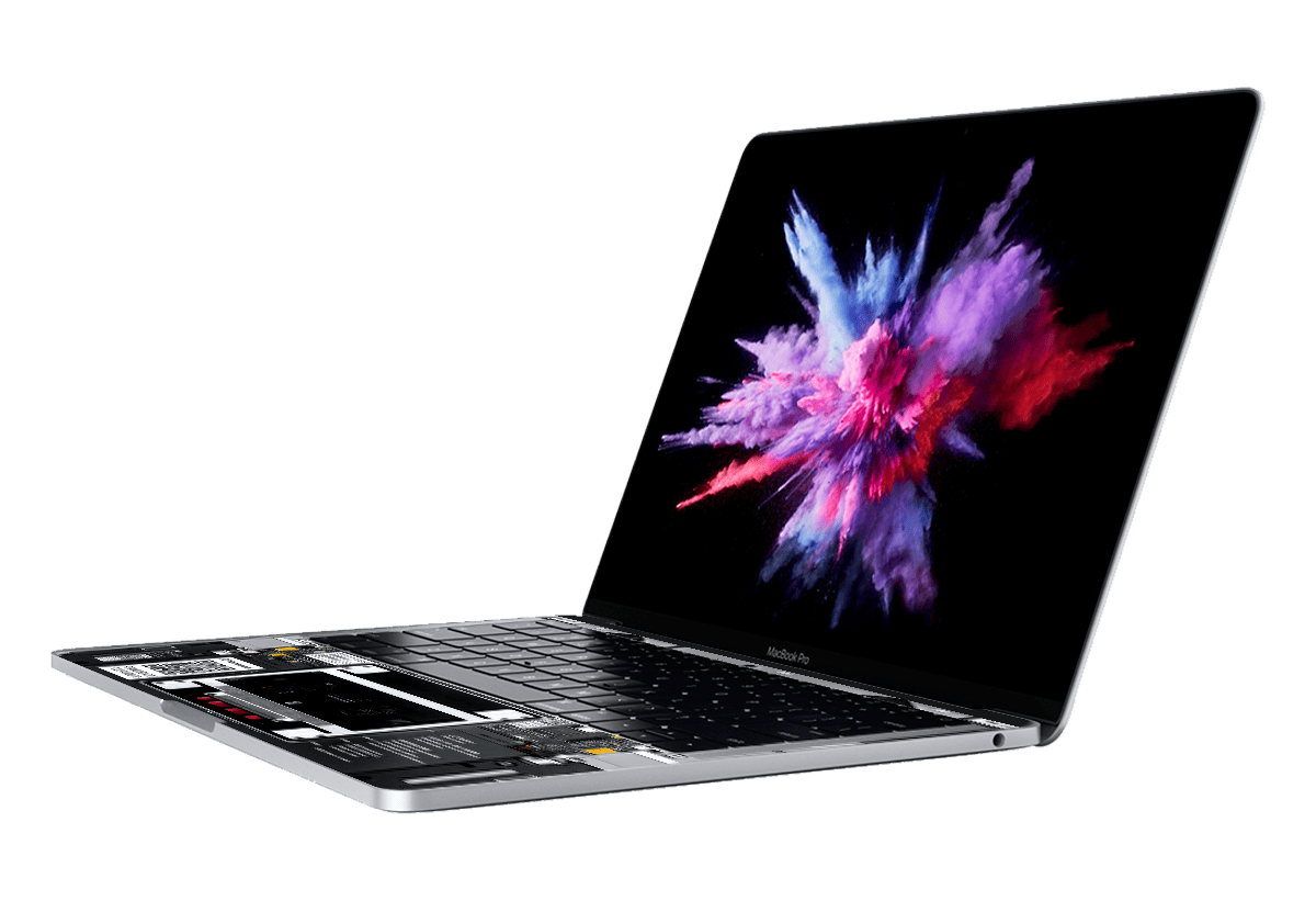 Capa de couro preta desmontável para Mackbook Pro 16"