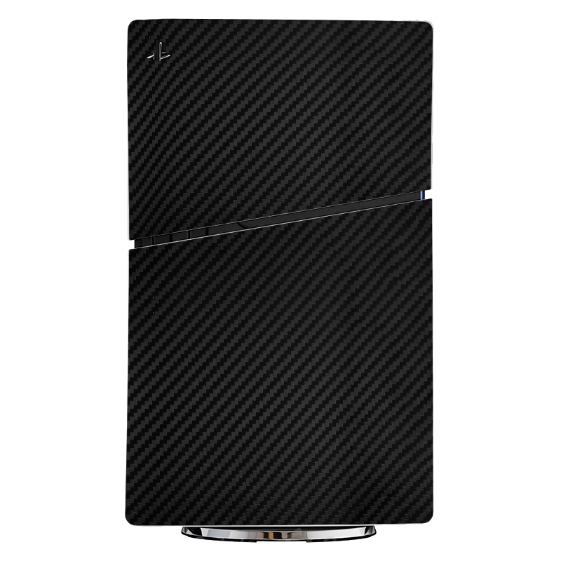 Fibra Carbono Negro & Dorado Skin Playstation 5 Slim Xonebrand
