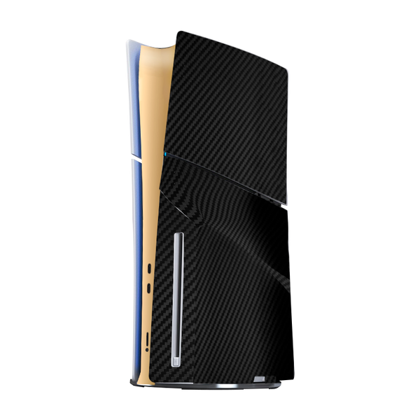 Fibra Carbono Negro & Dorado Skin Playstation 5 Slim Xonebrand