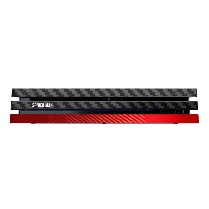Spider-Man Fibra Carbono Skin Playstation 4 Pro Xonebrand
