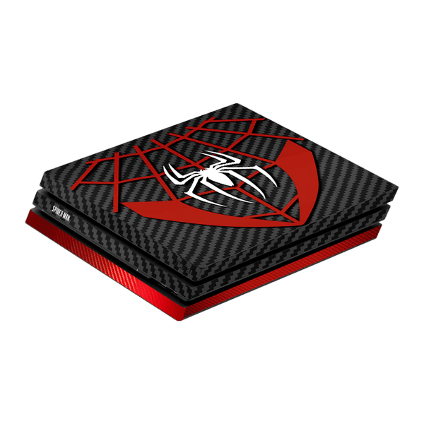Spider-Man Fibra Carbono Skin Playstation 4 Pro Xonebrand