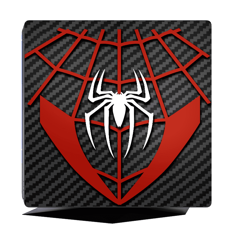 Spider-Man Fibra Carbono Skin Playstation 4 Pro Xonebrand