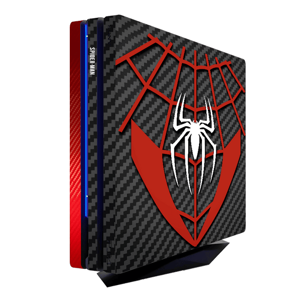 Spider-Man Fibra Carbono Skin Playstation 4 Pro Xonebrand