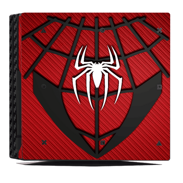 Spider-Man Fibra Carbono Skin Playstation 4 Pro Xonebrand