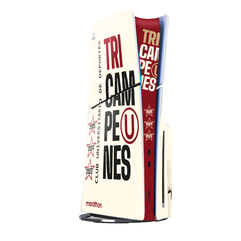 Universitario Tricampeon Skin Playstation 5 Slim Xonebrand