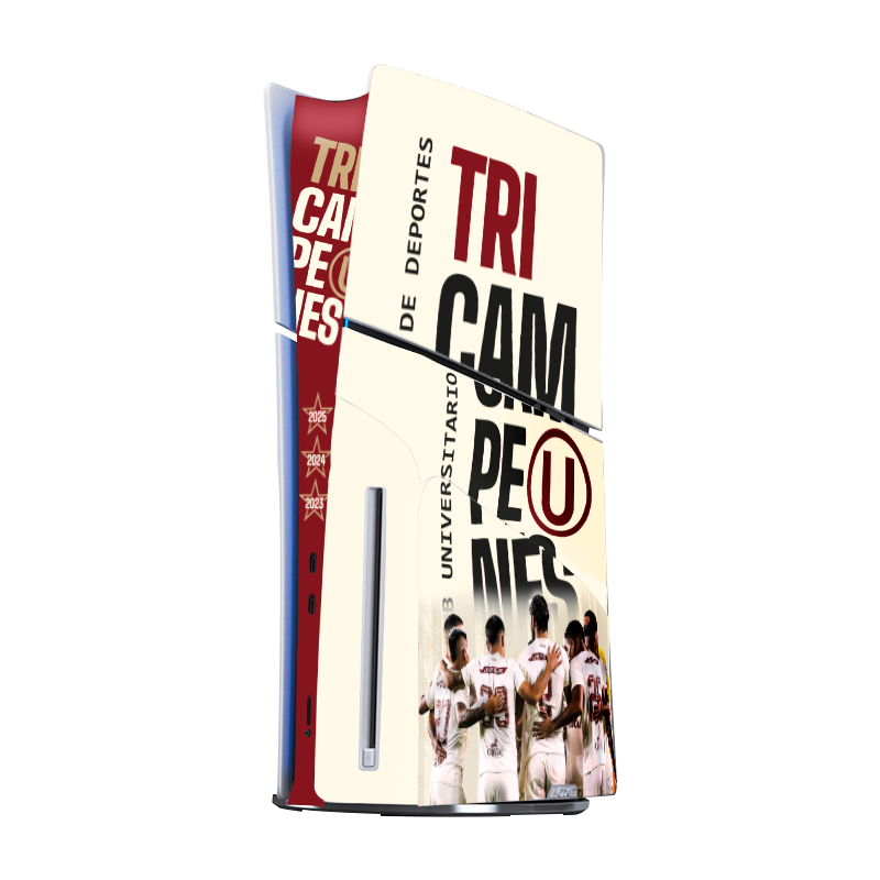 Universitario Tricampeon Skin Playstation 5 Slim Xonebrand