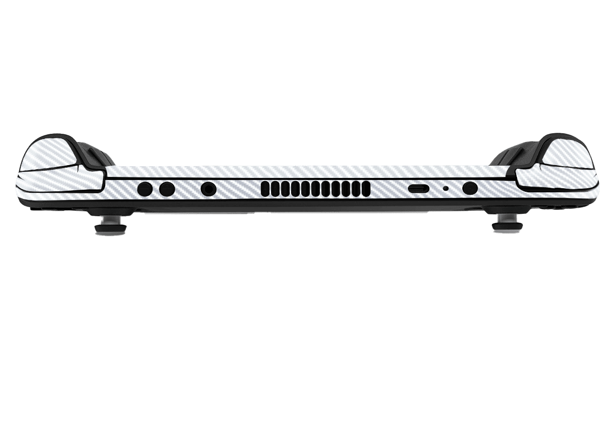 Fibra Carbono Blanco Steam Deck Skin