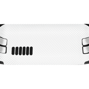 White Carbon Fiber Steam Deck Handheld Gaming Computer Skin