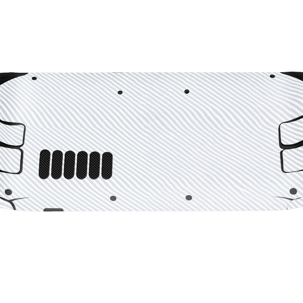 Fibra Carbono Blanco Steam Deck Skin
