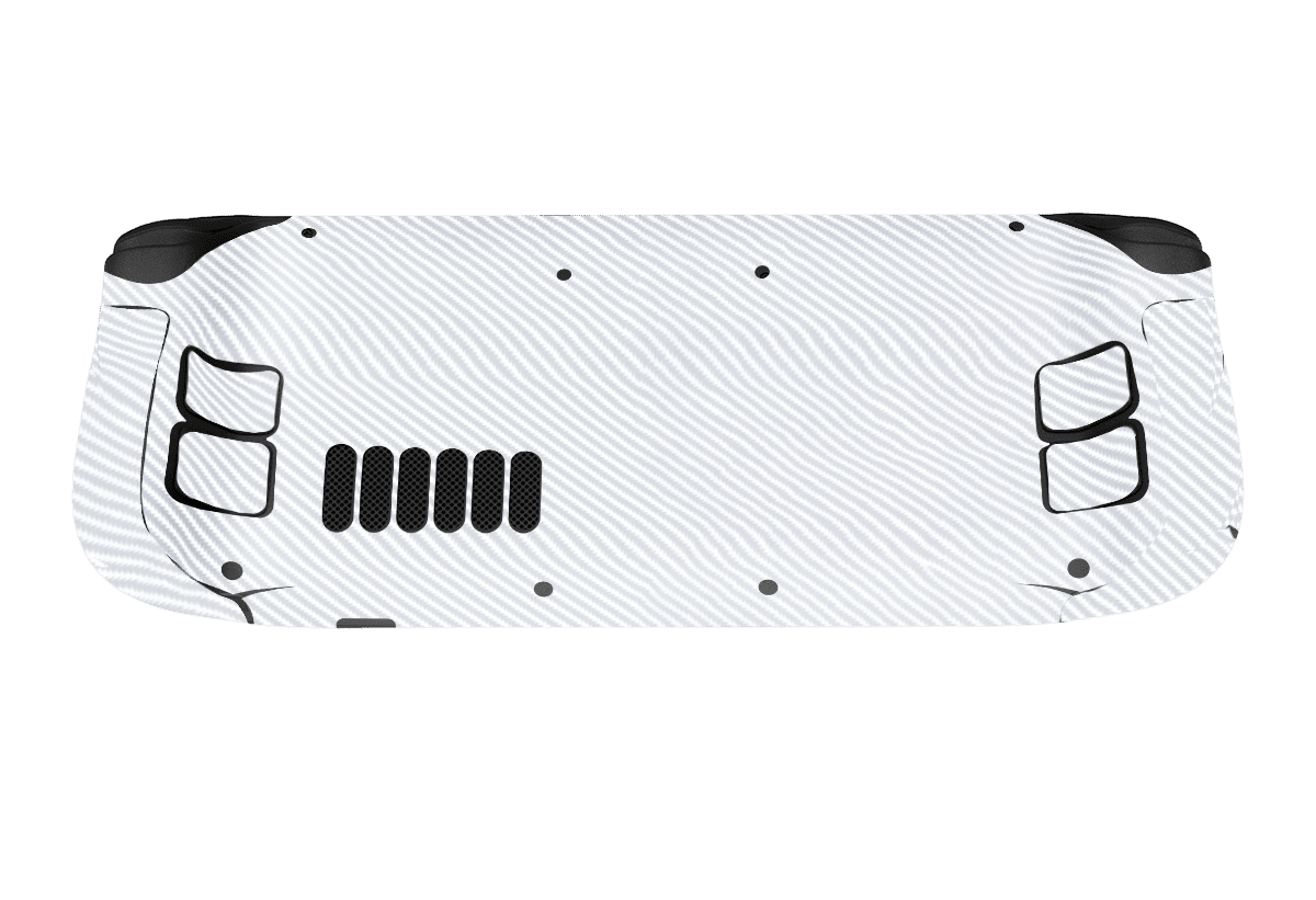 Fibra Carbono Blanco Steam Deck Skin