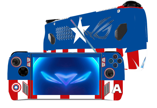 Capitan America Asus Rog Ally Handheld Gaming Computer Skin