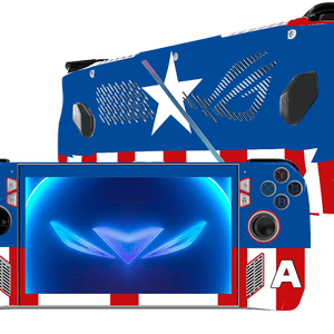 Capitan America Asus Rog Ally Handheld Gaming Computer Skin