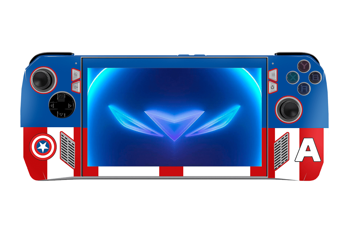 Capitan America Asus Rog Ally Handheld Gaming Computer Skin