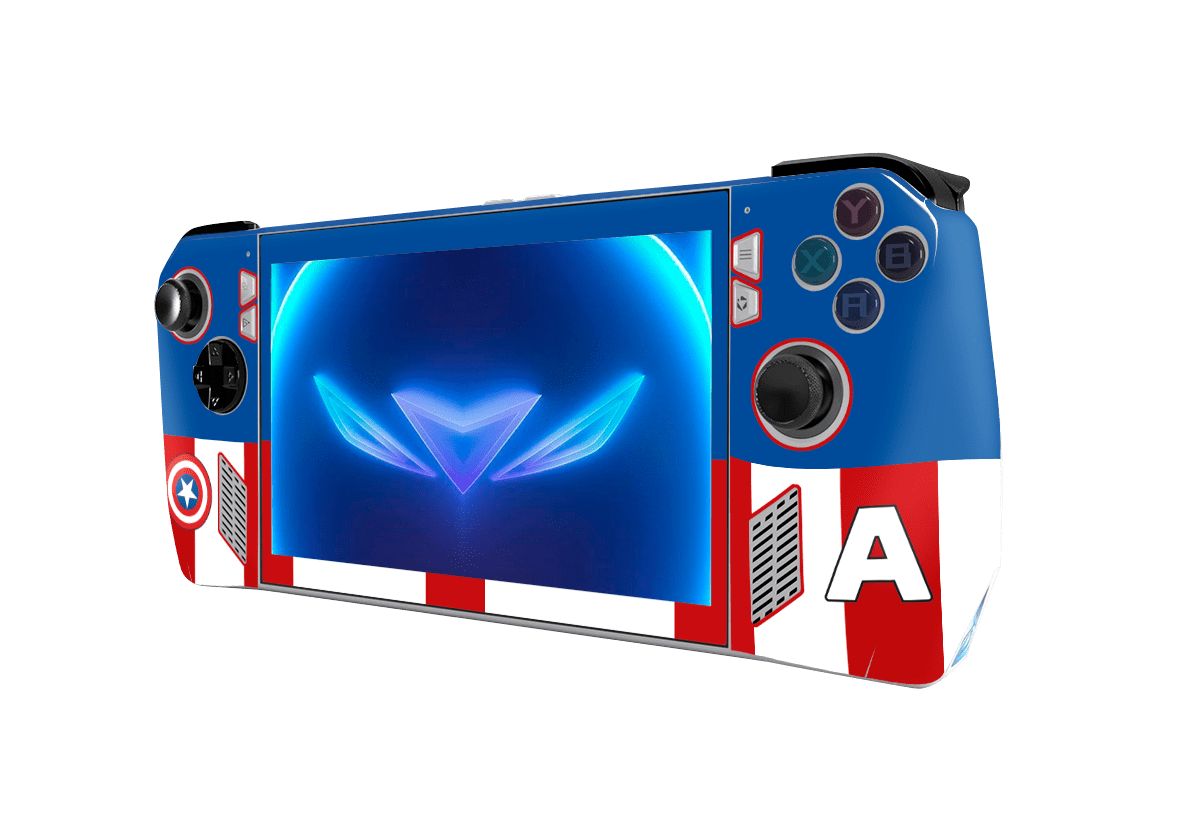 Capitan America Asus Rog Ally Handheld Gaming Computer Skin