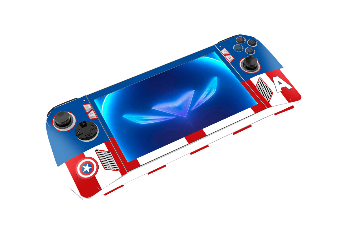 Capitan America Asus Rog Ally Handheld Gaming Computer Skin