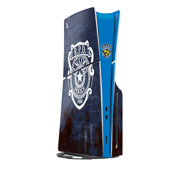 Resident Evil RPD Skin Playstation 5 Slim Xonebrand