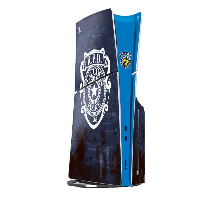 Resident Evil RPD Skin Playstation 5 Slim Xonebrand