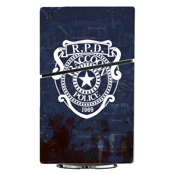Resident Evil RPD Skin Playstation 5 Slim Xonebrand