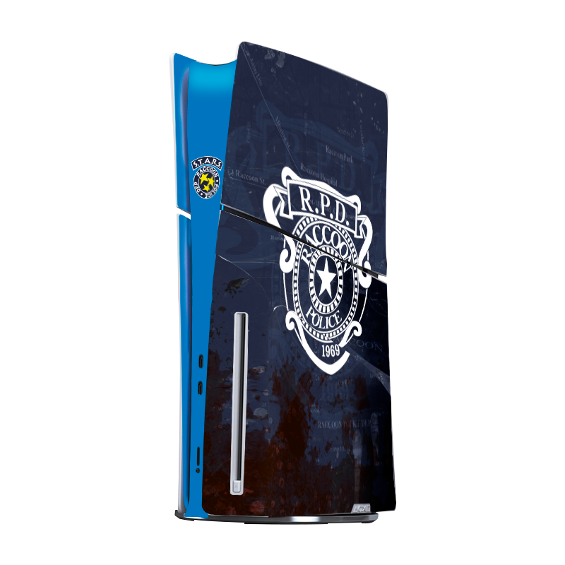 Resident Evil RPD Skin Playstation 5 Slim Xonebrand