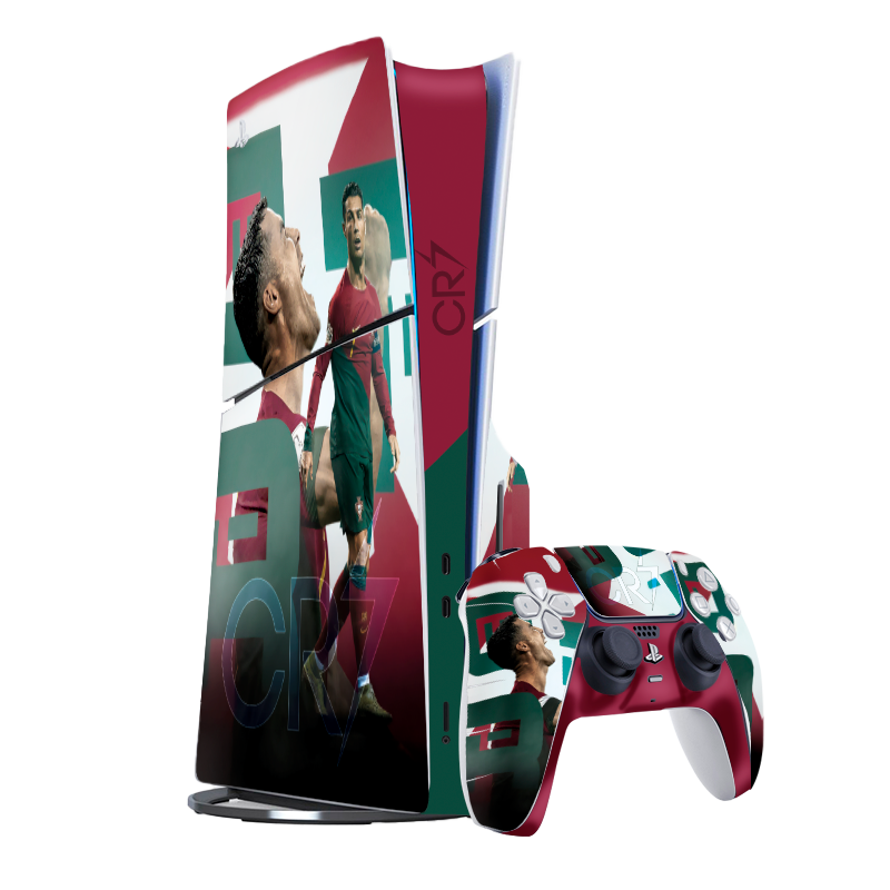 CR7 Cristiano Ronaldo Skin Playstation 5 Slim Xonebrand