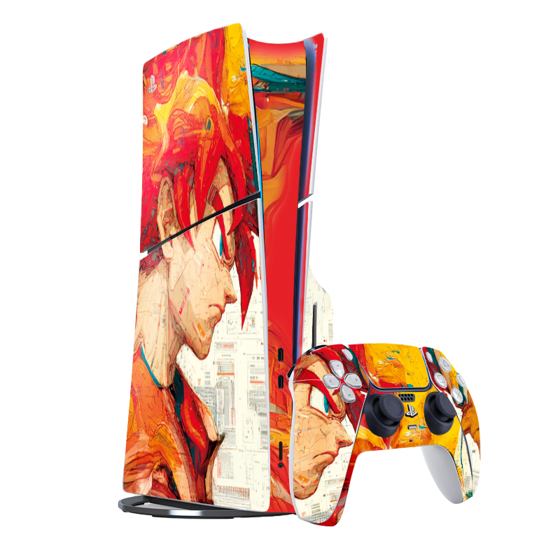 Goku vs Vegeta Skin Playstation 5 Slim Xonebrand