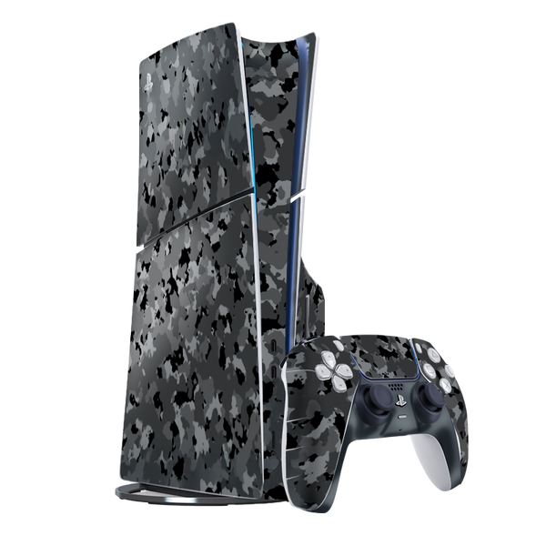 Black Camouflage Skin Playstation 5 Slim Xonebrand