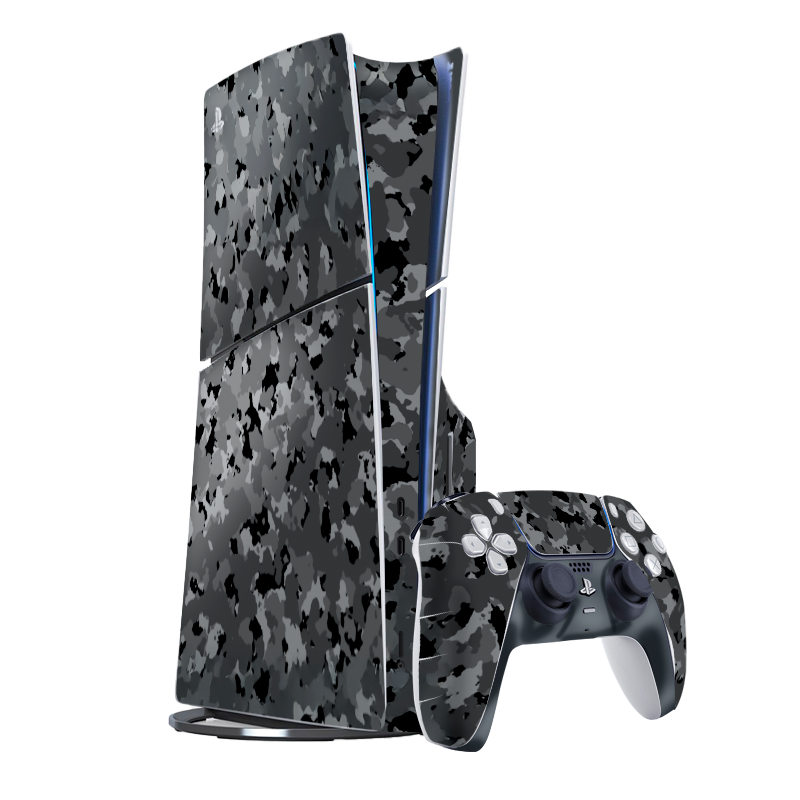Black Camouflage Skin Playstation 5 Slim Xonebrand