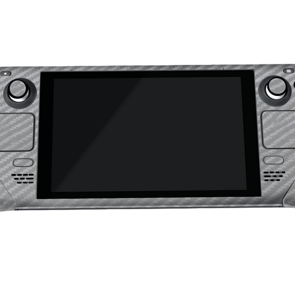 Fibra Carbono Gris Steam Deck Skin