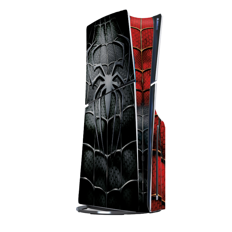 Spiderman Black & White Skin Playstation 5 Slim Xonebrand