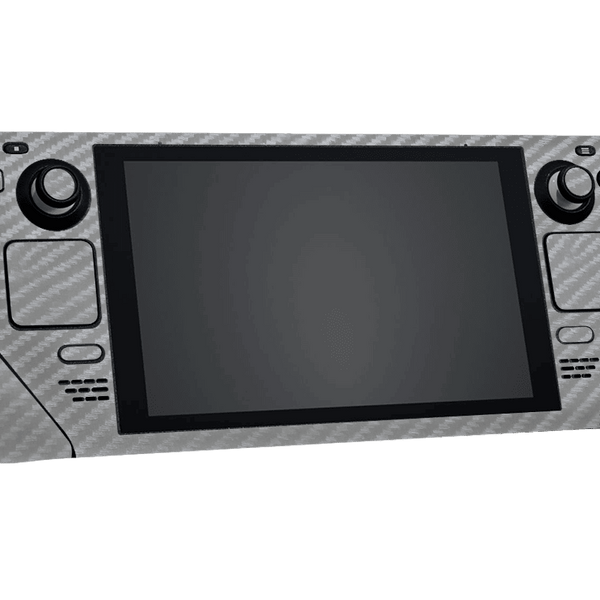 Fibra Carbono Gris Steam Deck Skin