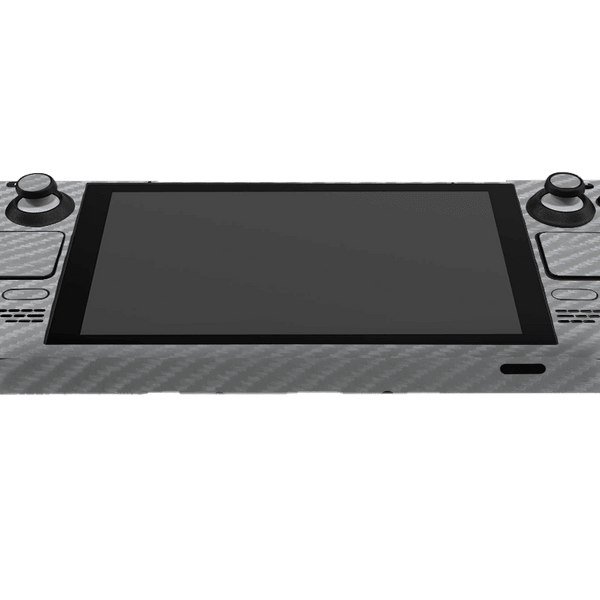 Fibra Carbono Gris Steam Deck Skin