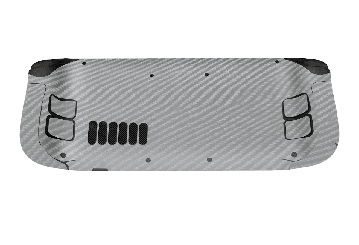 Fibra Carbono Gris Steam Deck Skin
