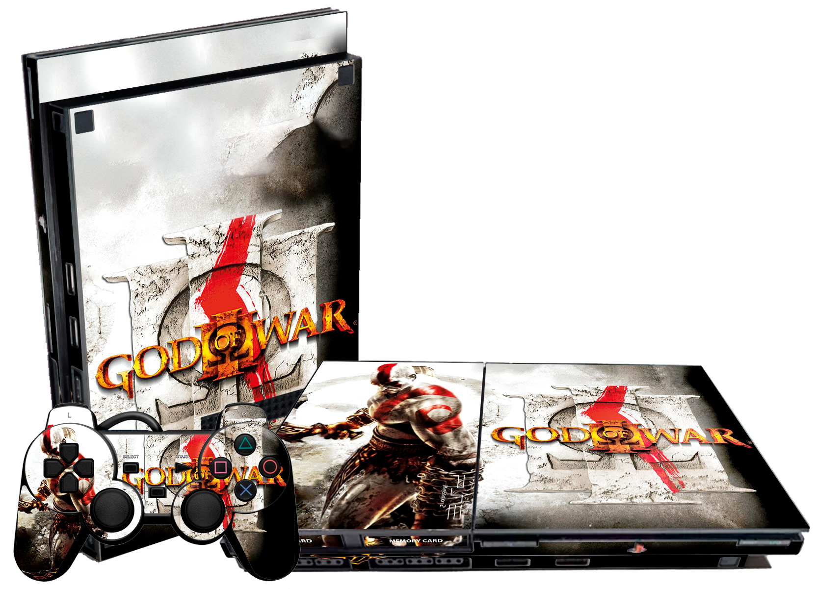God of War III Skin Playstation 2 Slim