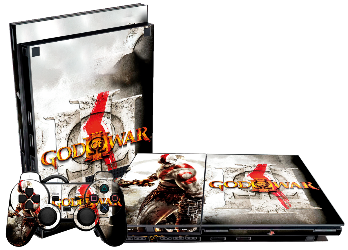 God of War III Skin Playstation 2 Slim Xonebrand
