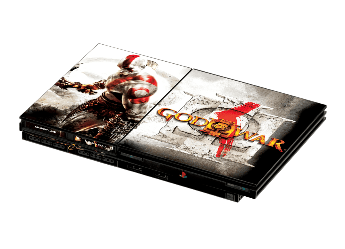 God of War III Skin Playstation 2 Slim Xonebrand