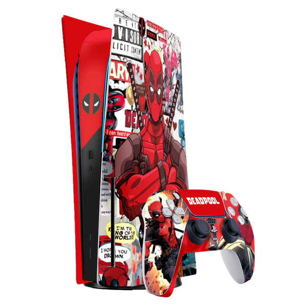 Deadpool Skin Playstation 5 Fat