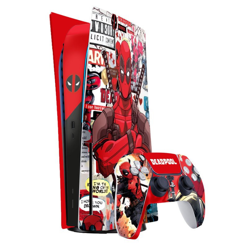 Deadpool Skin Playstation 5 Fat