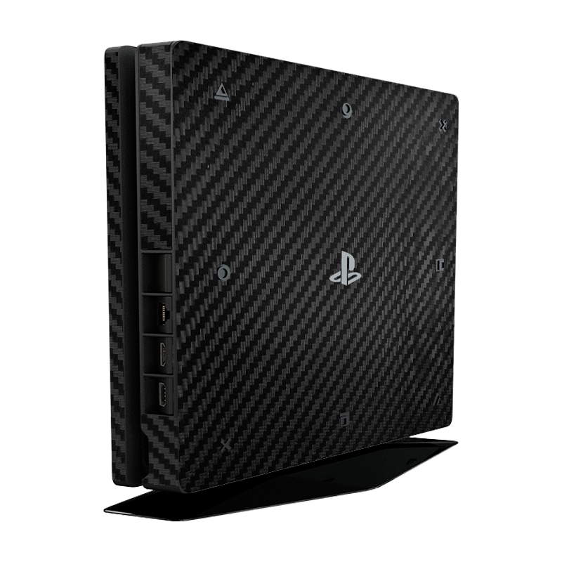 Black Carbon Fiber Skin Playstation 4 Slim