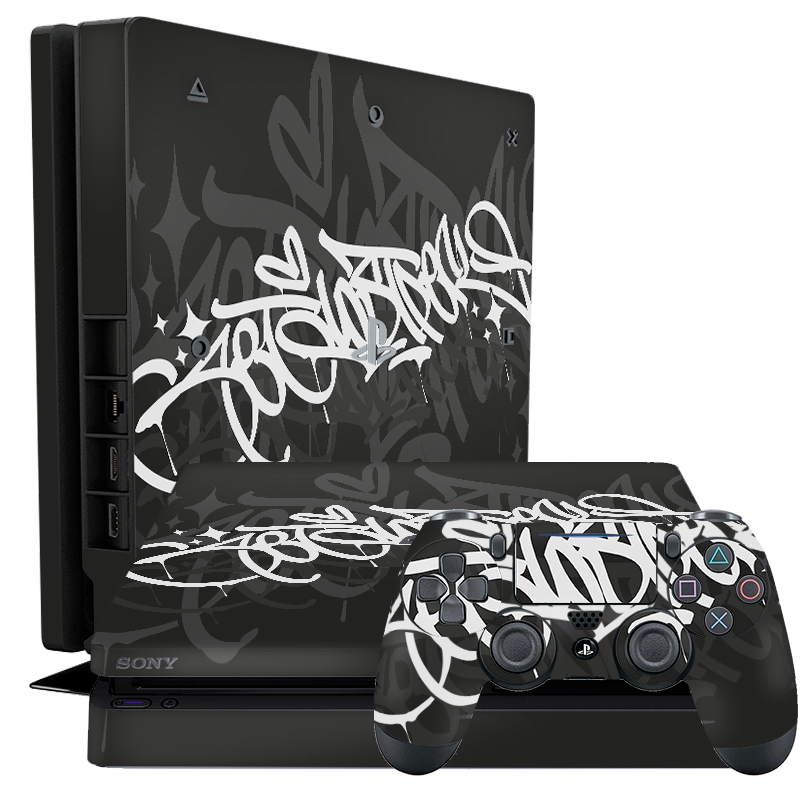 Grafitti Skin Playstation 4 Slim Xonebrand