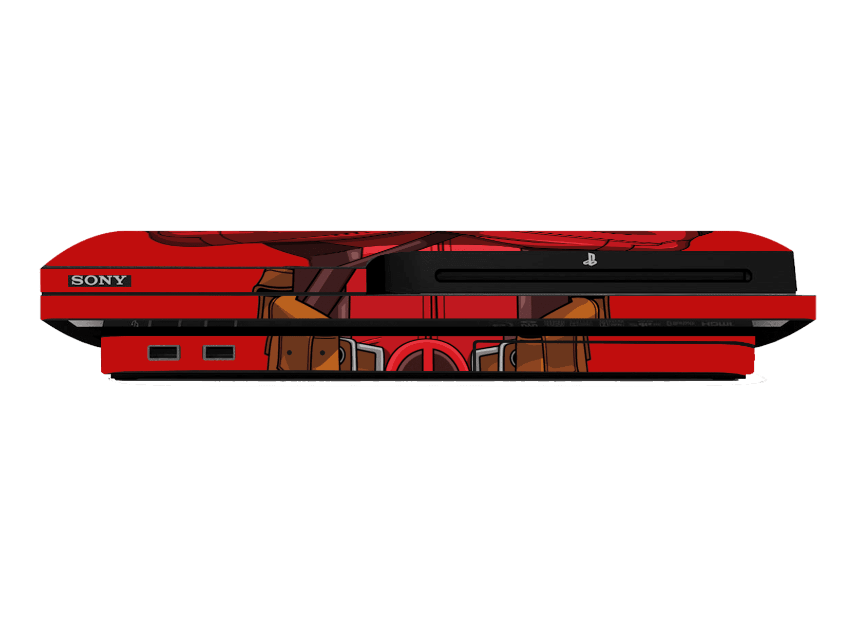 Deadpool Skin Playstation 3 Slim Xonebrand