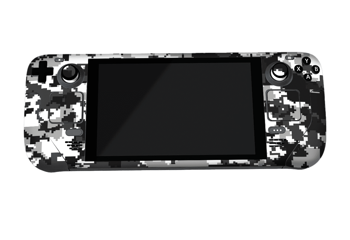 Negro Camuflado Steam Deck Handheld Gaming Computer Skin