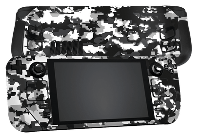 Negro Camuflado Steam Deck Handheld Gaming Computer Skin