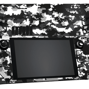 Black Camouflage Steam Deck Handheld Gaming Computer Skin